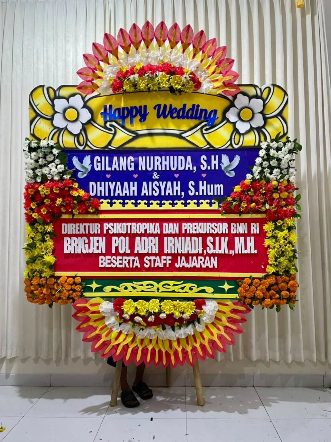 Bunga papan Happy Wedding Adeeva Florist Semarang